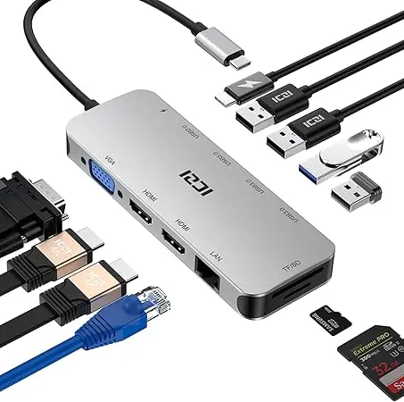 iczi multifunction usb-c hub 11 in 1 